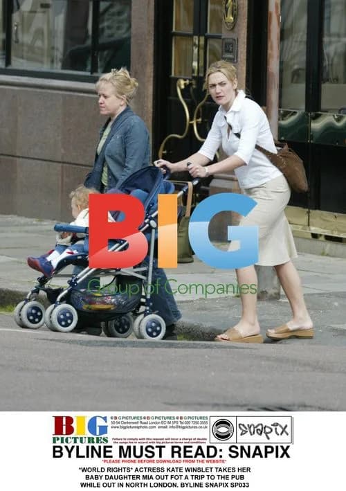 Kate Winslet Takes Baby Daughter Mia Out in North London