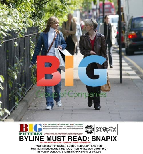 Singer Louise Redknapp and mother shopping in London