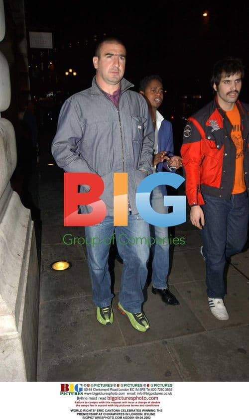 Eric Cantona Celebrates Premiership Win