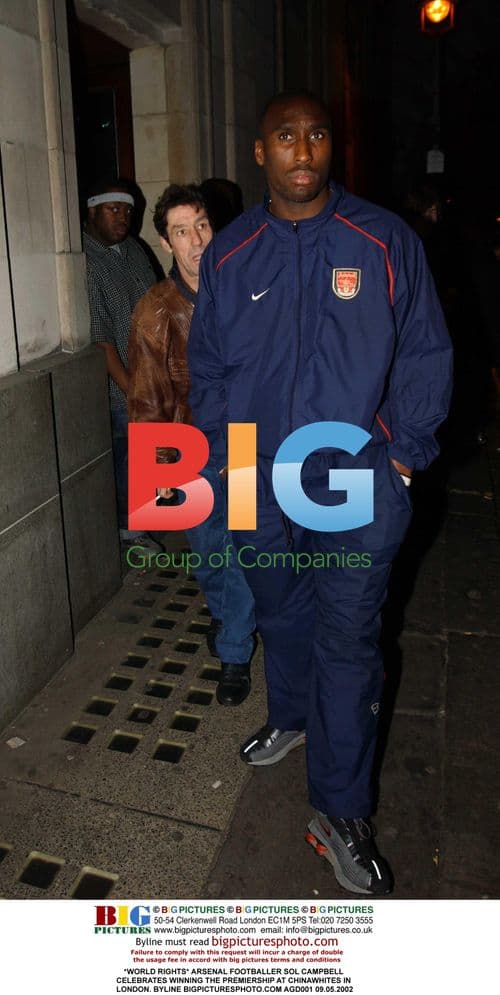 Sol Campbell Celebrates Arsenal Win