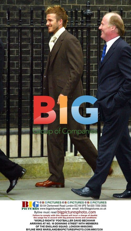 David Beckham Arriving at Downing Street