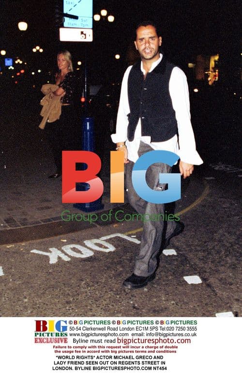 Michael Greco out with friend in London