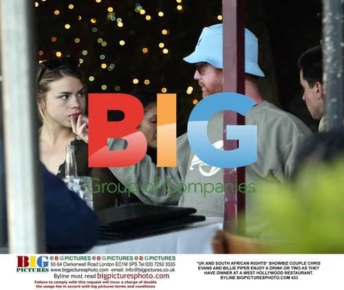 Chris Evans and Billie Piper Dine in West Hollywood