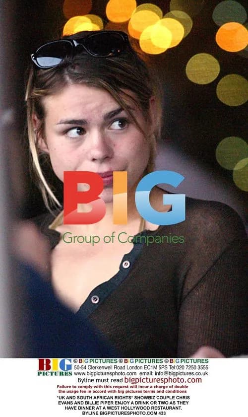 Chris Evans and Billie Piper Dine in West Hollywood