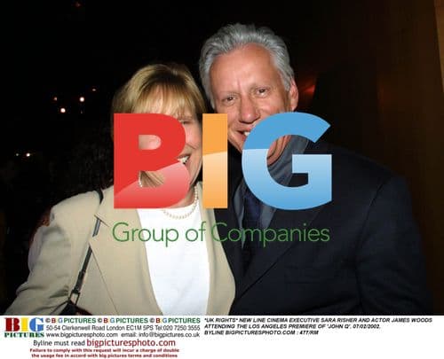 Sara Risher and James Woods at 'John Q' Premiere