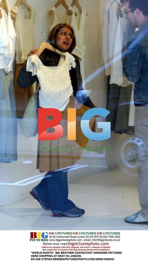 Big Brother Contestant Narinder Shopping in London