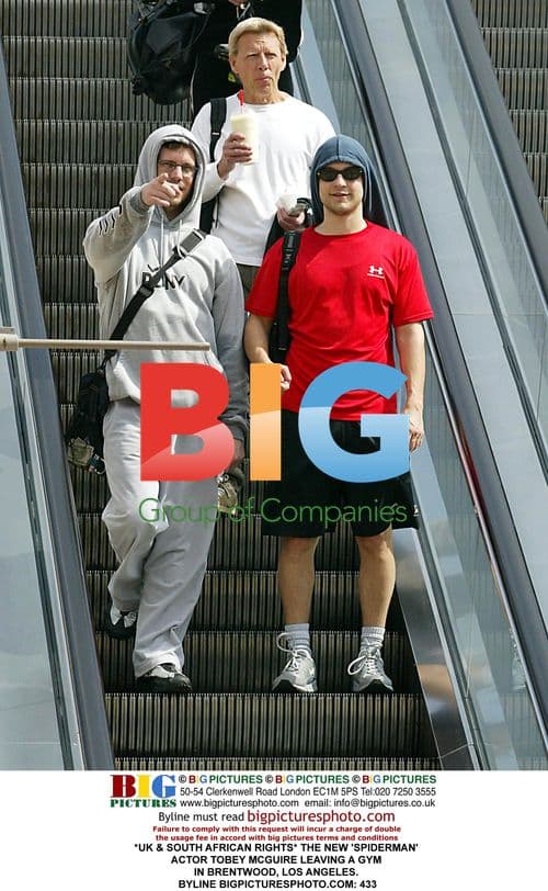 Tobey Maguire Leaving Gym in LA