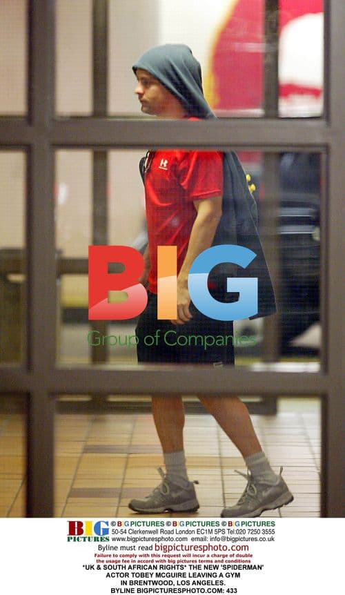 Tobey Maguire Leaves Gym in Brentwood, LA