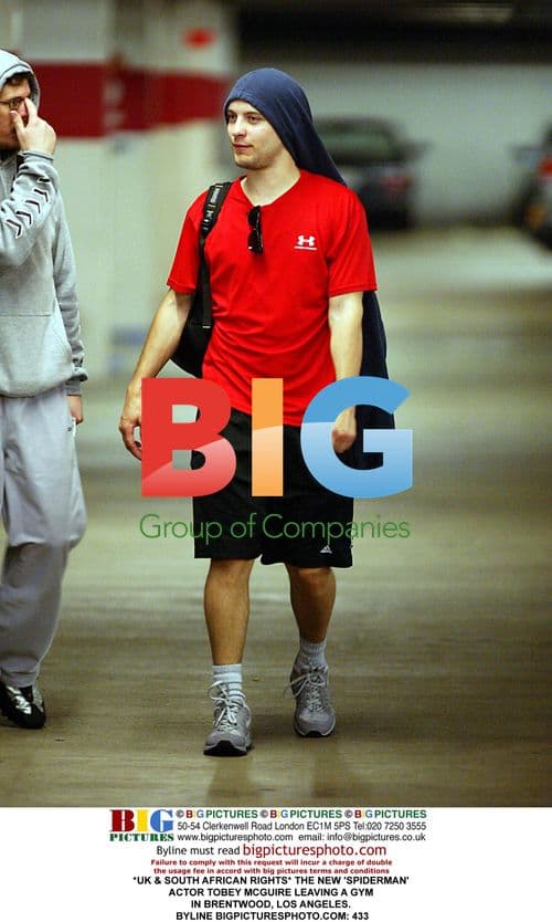Tobey Maguire Leaving Gym in LA