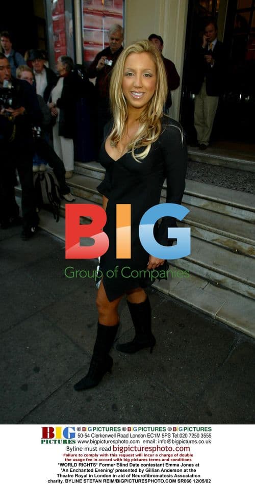 Former Blind Date contestant Emma Jones at charity event