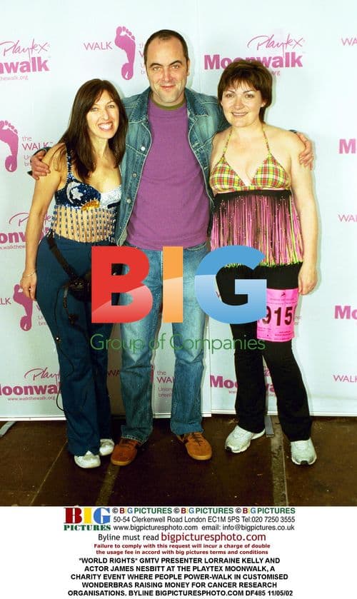 Lorraine Kelly and James Nesbitt at Playtex Moonwalk