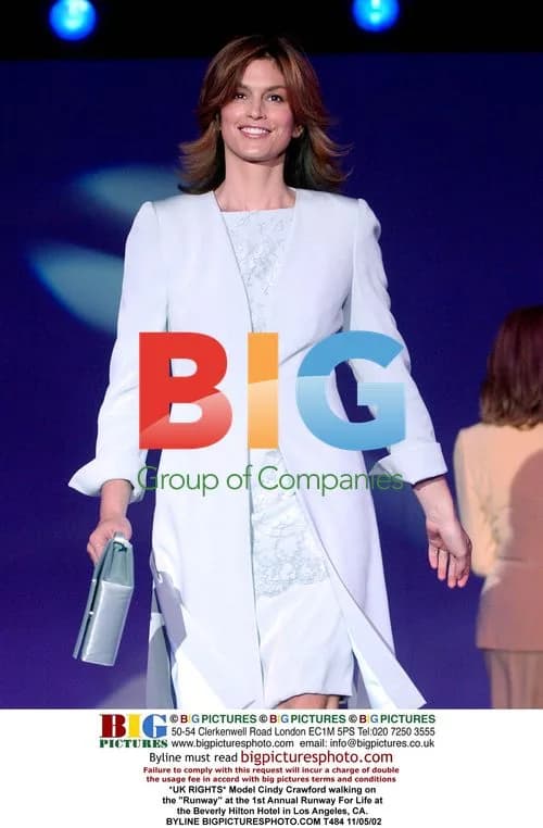 Cindy Crawford Walking the "Runway" in LA
