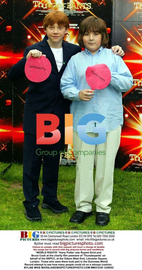 Rupert Grint and Bruce Cook at 'Thunderpants' premiere