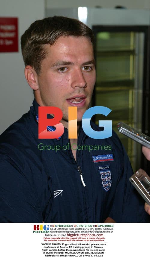 Michael Owen at England football press conference