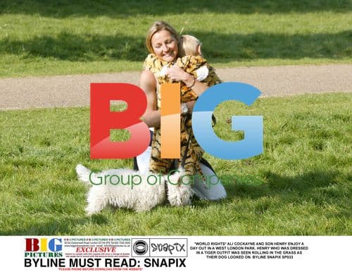 Ali Cockayne and son Henry in West London park