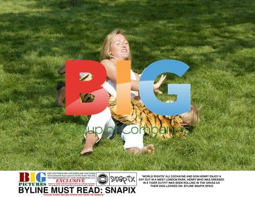 Ali Cockayne and son Henry in West London park