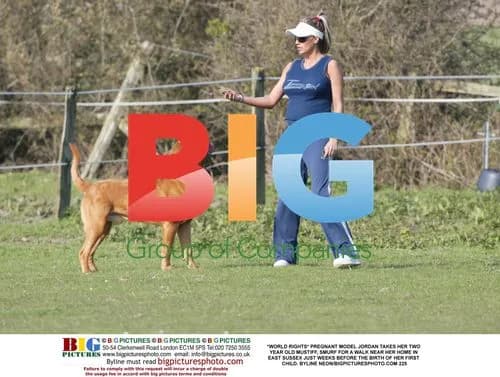 Pregnant Model Jordan with Dog