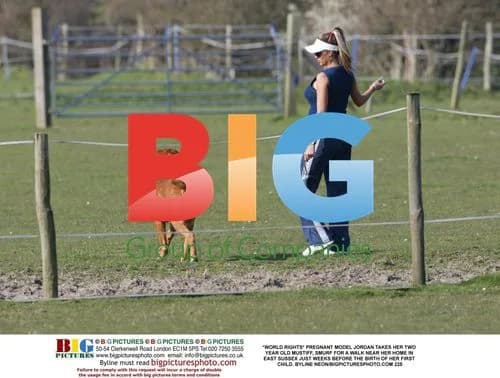 Pregnant Model Jordan takes her Dog for a Walk