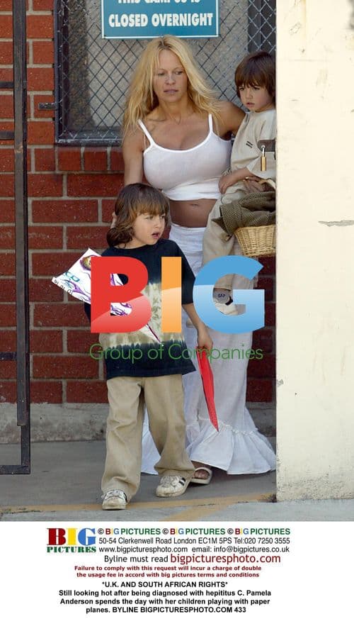 Pamela Anderson spends day with kids