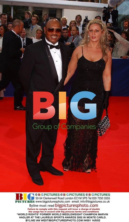 Former World Middleweight Champion Marvin Hagler at Laureus Sports Awards 2002