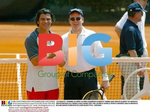 Tomba and Prince Albert Play Tennis
