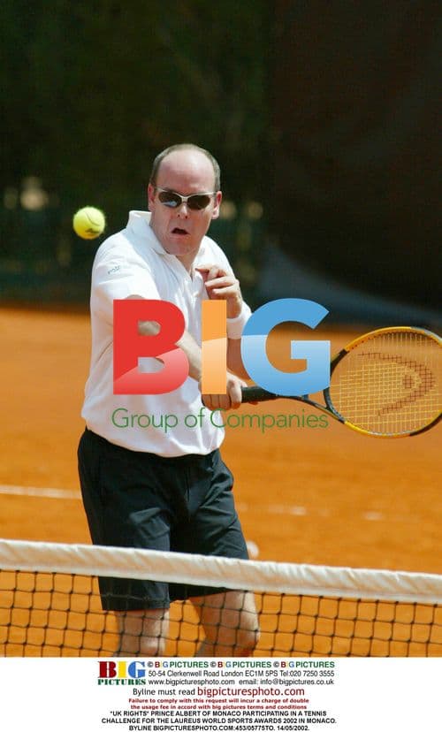 Prince Albert of Monaco at Laureus Tennis Challenge