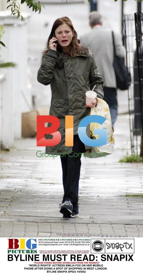 Emilia Fox on Phone After Shopping