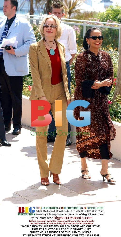 Sharon Stone and Christine Hakim at Cannes Jury Photocall