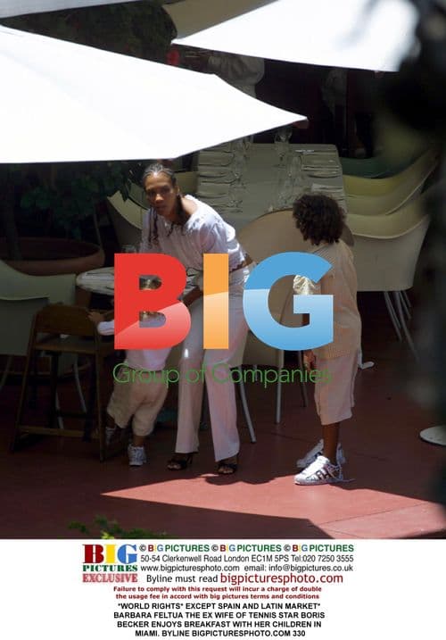 Barbara Feltua, Boris Becker's Ex-Wife, with Kids in Miami