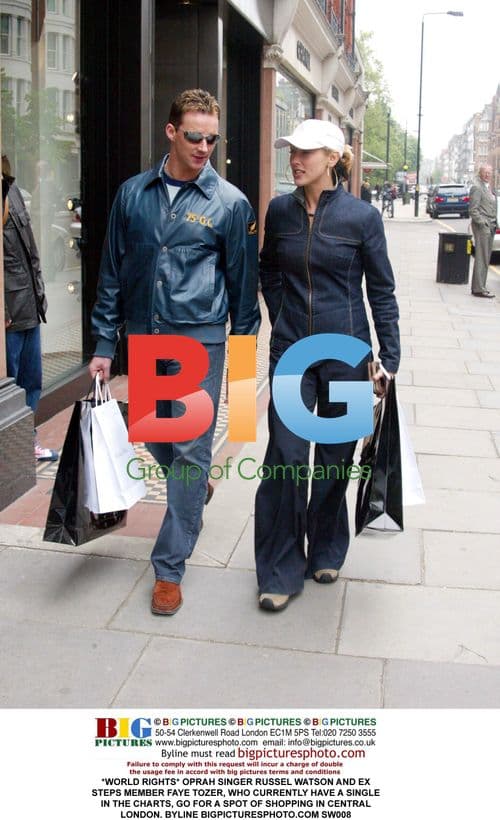 Oprah, Russel Watson and Faye Tozer Shopping in London