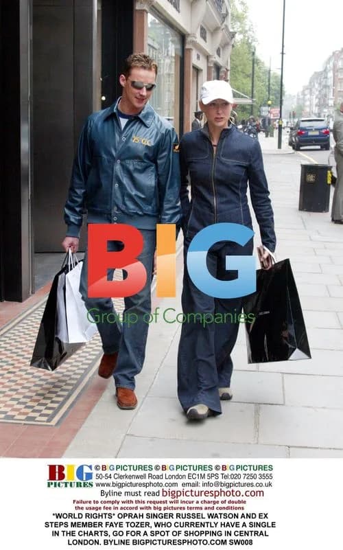 Oprah, Russel Watson, and Faye Tozer Shopping in London