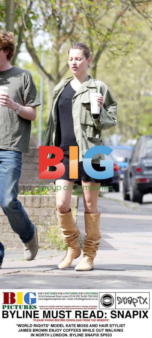 Kate Moss and James Brown Out in North London