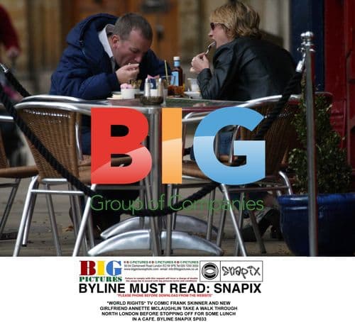 TV Comic Frank Skinner and Girlfriend Take London Walk