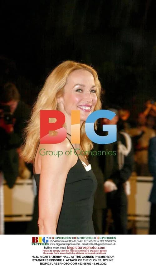 Jerry Hall at Cannes Star Wars Premiere