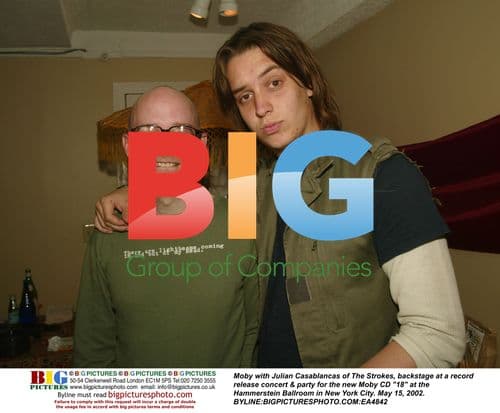 Moby and Julian Casablancas Backstage