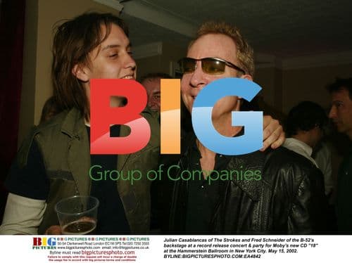 Julian Casablancas and Fred Schneider backstage