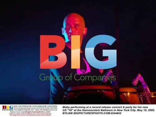 Moby performing at 18 record release party
