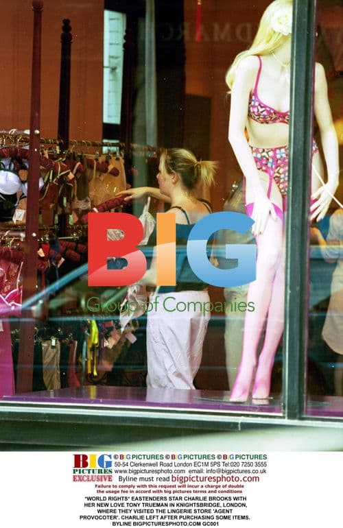 EastEnders Star Charlie Brooks Shopping