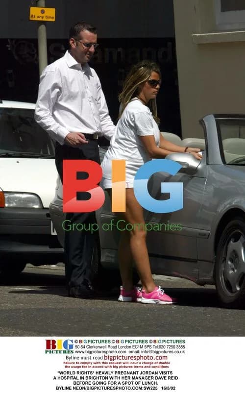 Pregnant Jordan visits hospital in Brighton