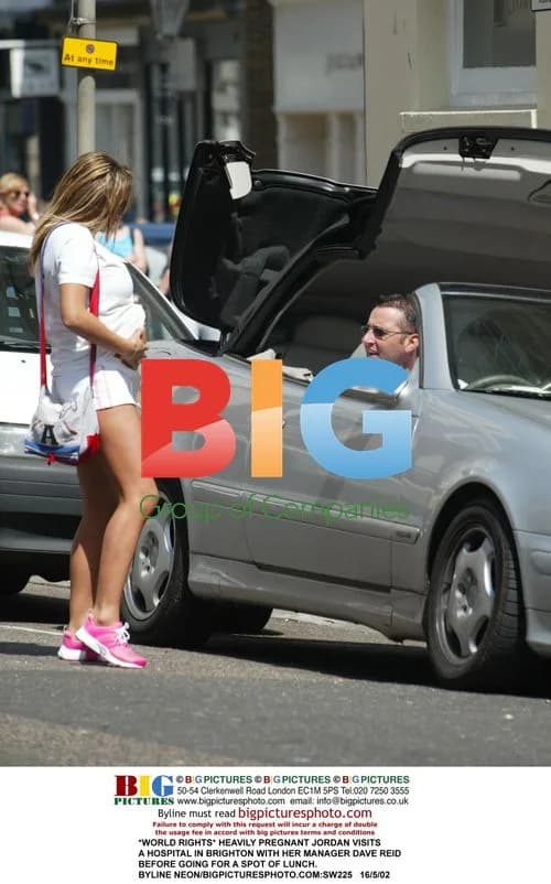 Pregnant Jordan visits hospital in Brighton