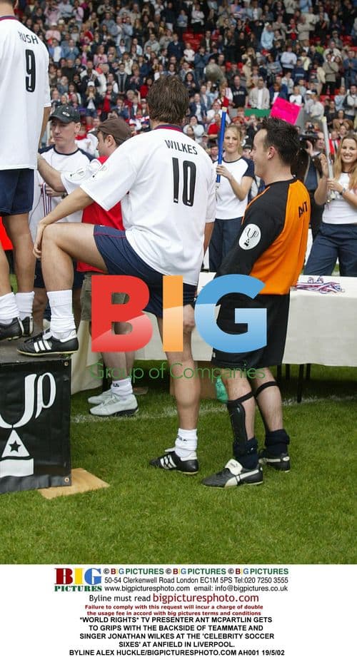 Ant McPartlin and Jonathan Wilkes at Celebrity Soccer Sixes