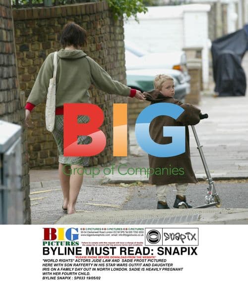 Jude Law and Sadie Frost with kids