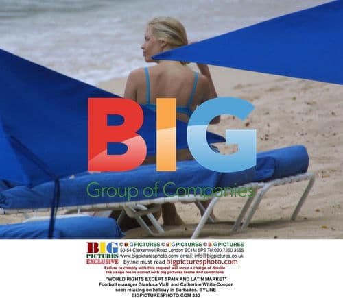 Gianluca Vialli and Catherine White-Cooper in Barbados