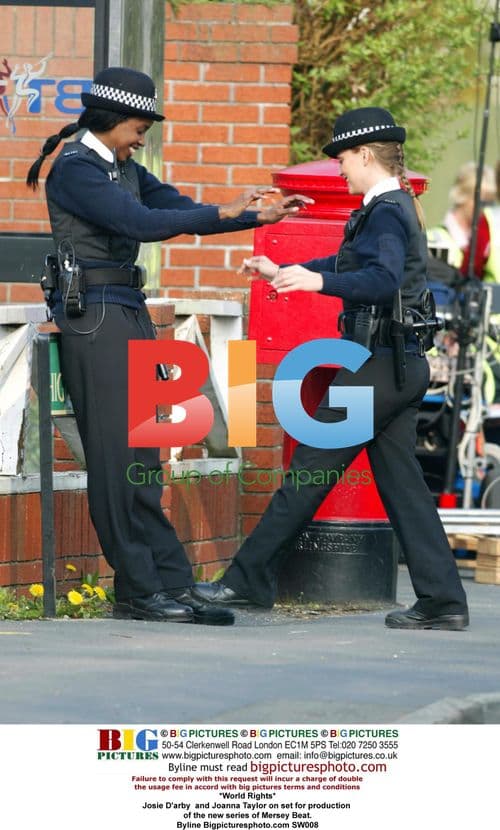 Josie D'arby and Joanna Taylor on Mersey Beat set