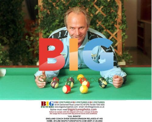 England Coach Sven Goran Erikson Relaxes at Home