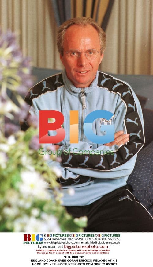 Sven Goran Erikson Relaxes at Home