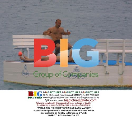 Gianluca Vialli and Catherine White-Cooper on Barbados Vacation