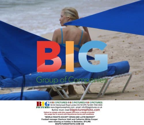 Gianluca Vialli and Catherine White-Cooper in Barbados