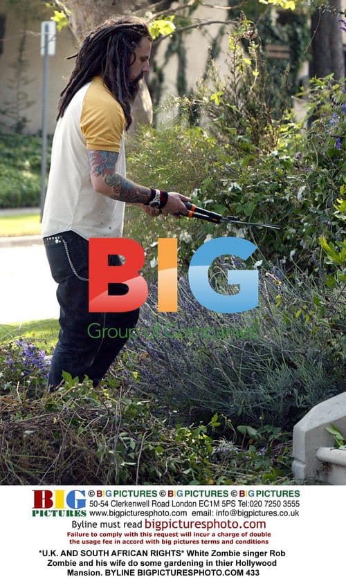 Rob Zombie and Wife Gardening