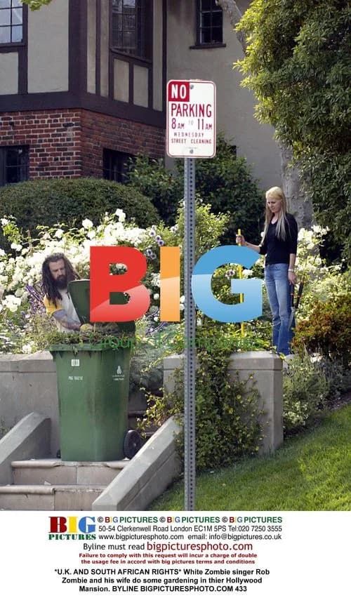 Rob Zombie and wife garden in Hollywood